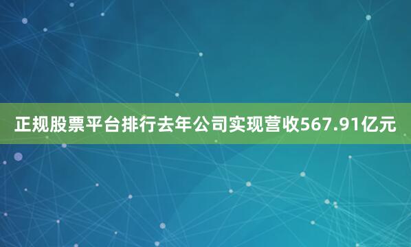 正规股票平台排行去年公司实现营收567.91亿元
